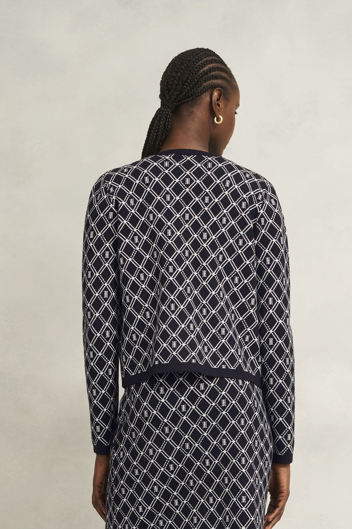 Hobbs London Hobbs London Women's Perrie Knitted Jacket in Dark Navy - 4