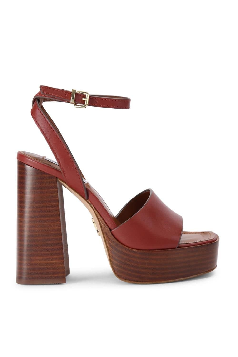 Steve Madden STEVE MADDEN Women's 'Floria Brown' Leather Heels in Brown