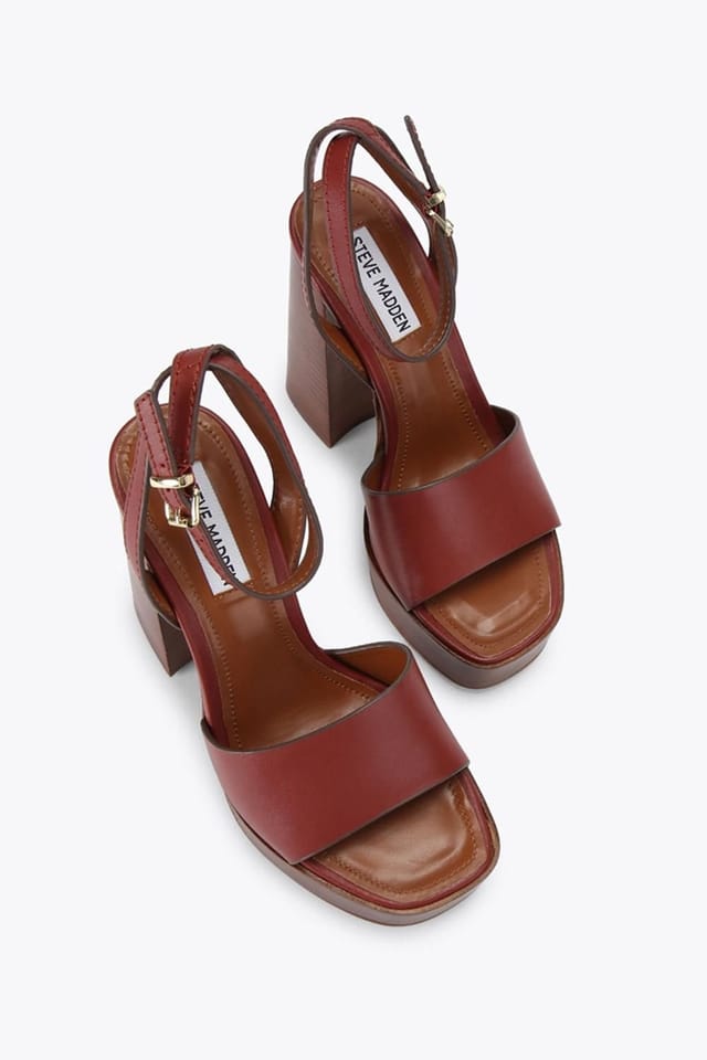 Steve Madden STEVE MADDEN Women's 'Floria Brown' Leather Heels in Brown - 2