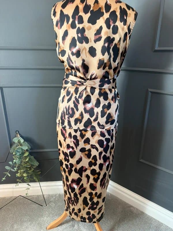 Never Fully Dressed Never Fully Dressed Leopard Print Wrap Top Size 12