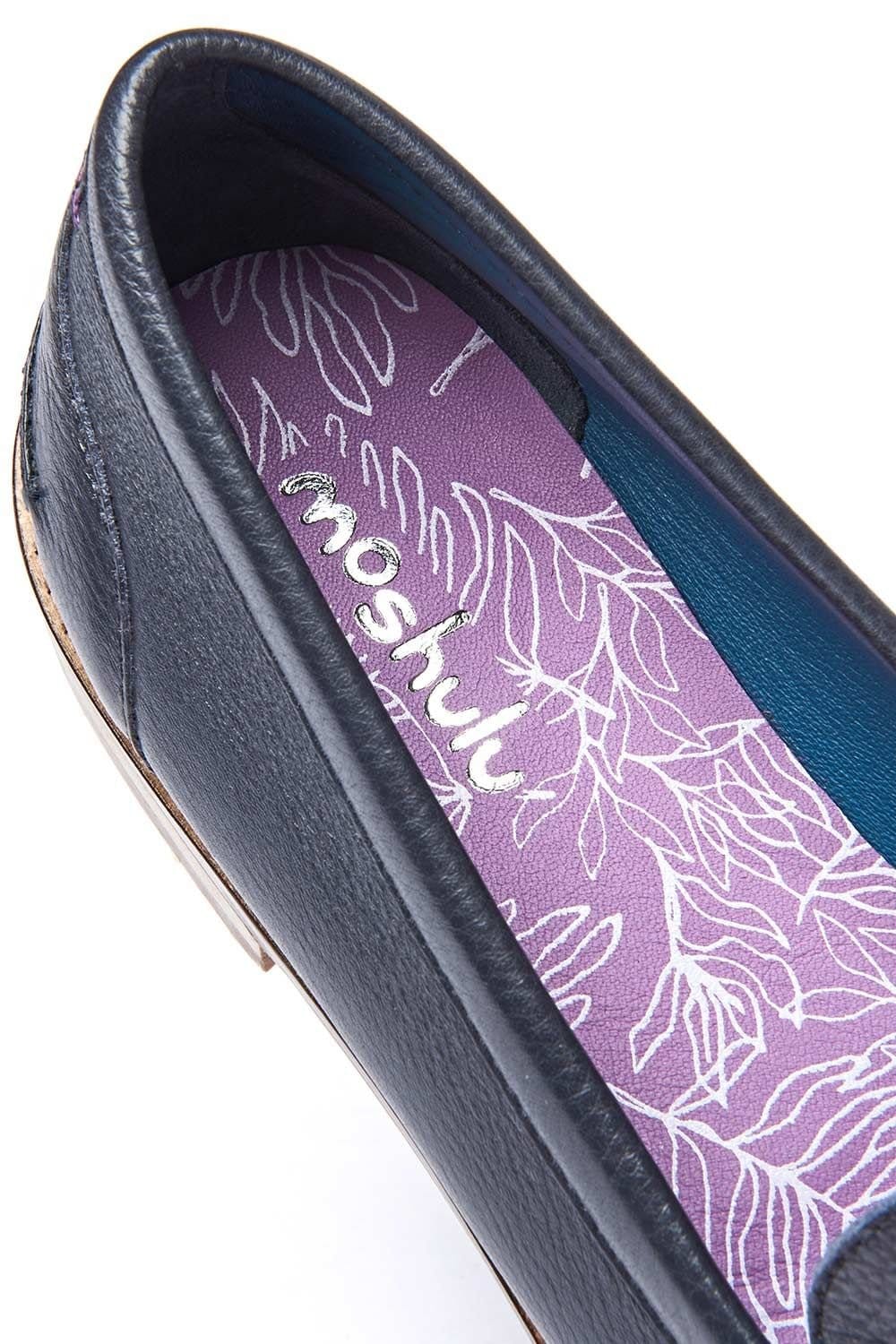 Moshulu Moshulu Women's 'Petrel Leather' Leather Penny Loafers in Indigo - 4