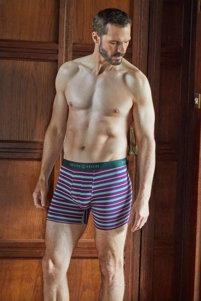 British Boxers British Boxers Men's Pack of Four "Forest Berry" Bamboo Stretch Trunks - 2