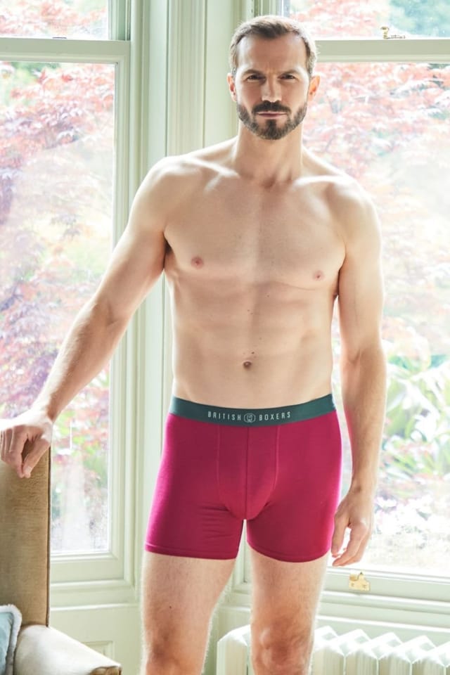 British Boxers British Boxers Men's Pack of Four "Forest Berry" Bamboo Stretch Trunks - 3