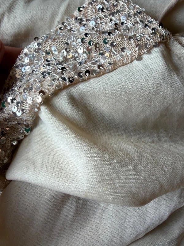 Never Fully Dressed Never Fully Dressed Sequin Cowl Neck Midi Dress UK 8 Champagne Party