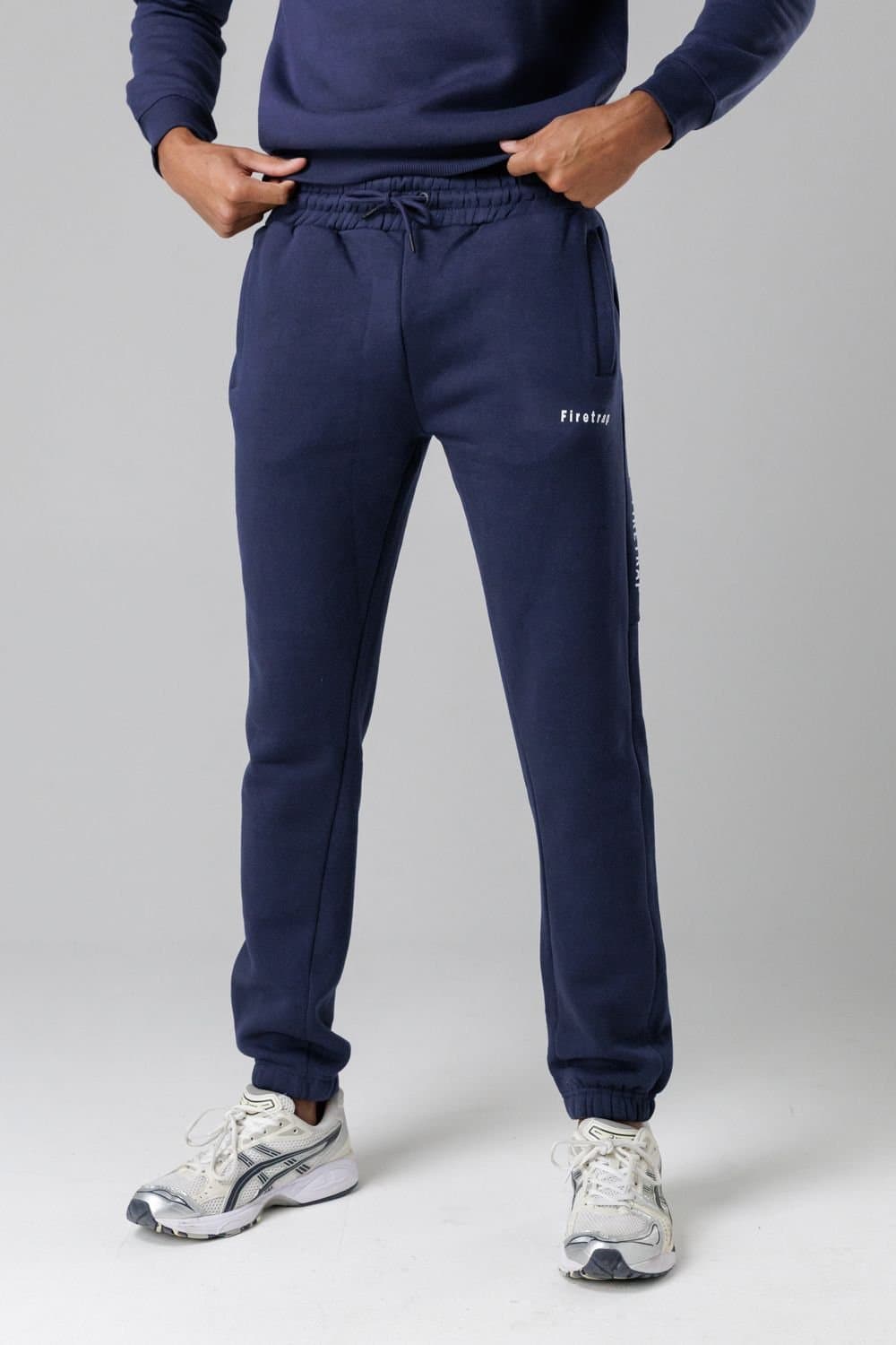 Firetrap Firetrap Navy Cotton Rich Brushed Fleece Joggers