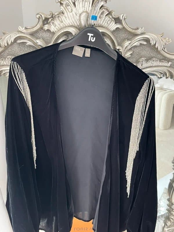 ASOS Black velvet cardigan