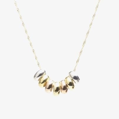 T.H.Baker T.H.Baker Women's 9ct Gold 3 Colour Rings 18 Inch Necklet 3-42-3114 - 1