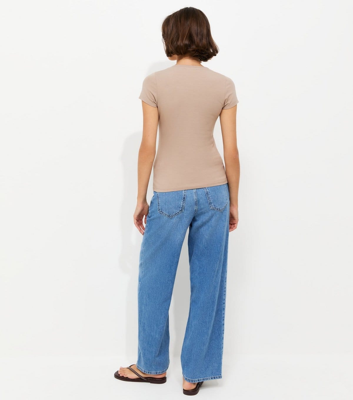 New Look Women's Mink Cotton Rich V-Neck T-Shirt New Look - 4