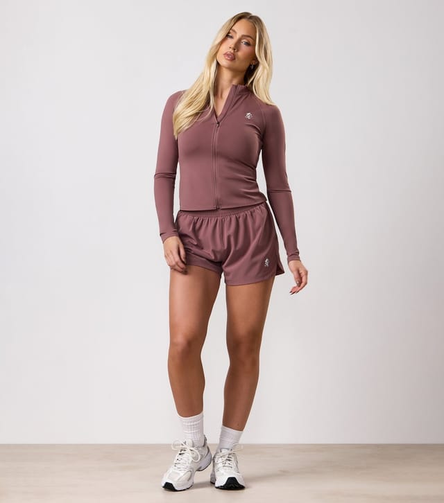 Gym King Women's Full Zip Funnel Neck Long Sleeve Top Gym King New Look - 2