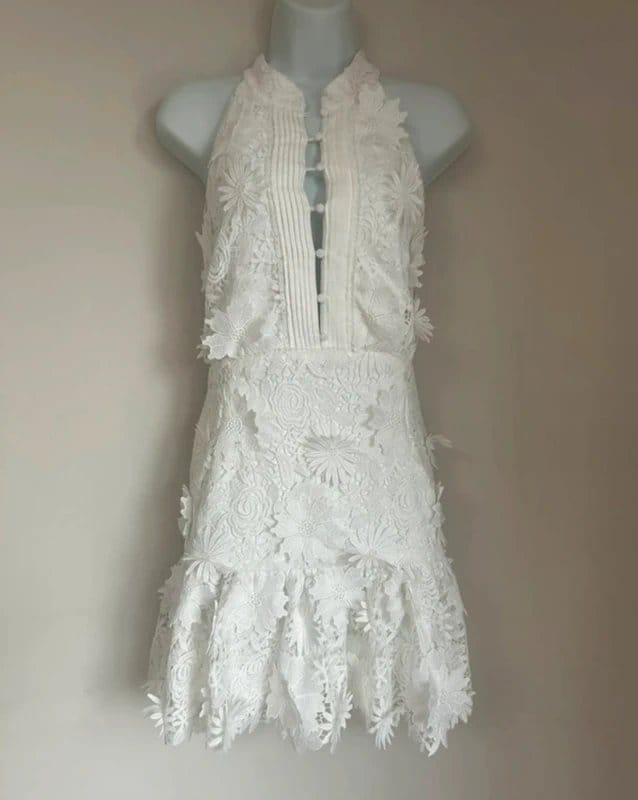 Bardot *NEW * (shop floor) Barot white floral 3d summer dress - UK 16 - RRP £149 - 1
