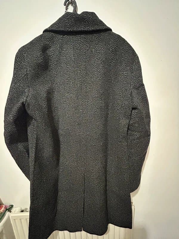 AllSaints AllSaints Black & Grey Herringbone Coat Size 38 BNWOT