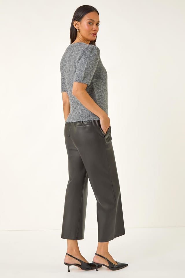 Dusk Dusk Women's Diamante Jewelled Knit Jumper in Grey - 3