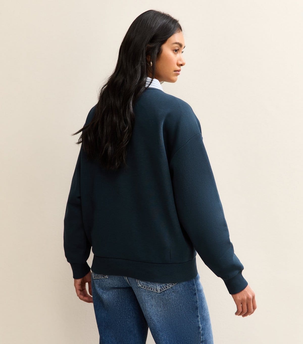 New Look Women's Navy New York Logo Crew Neck Sweatshirt New Look - 4