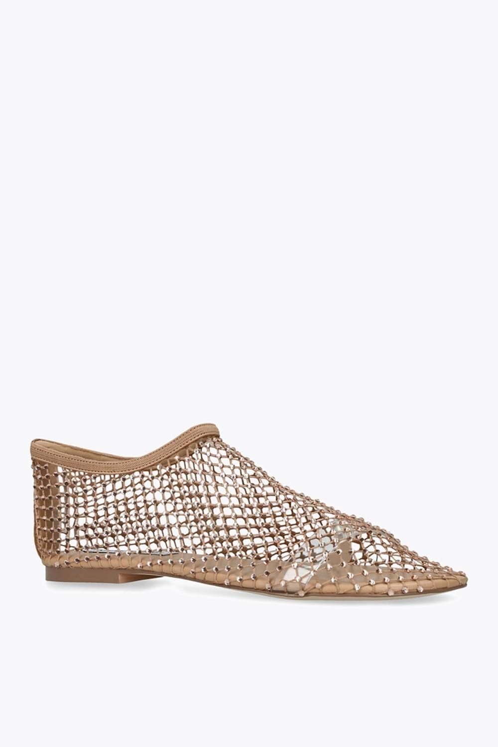 Steve Madden STEVE MADDEN Women's 'Mino Blush Rhinestone' Fabric Flats in Tan - 4