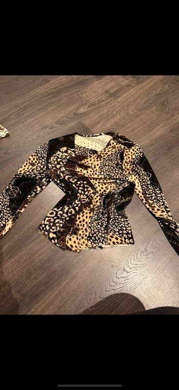 Vintage Dressing thrifted animal print top