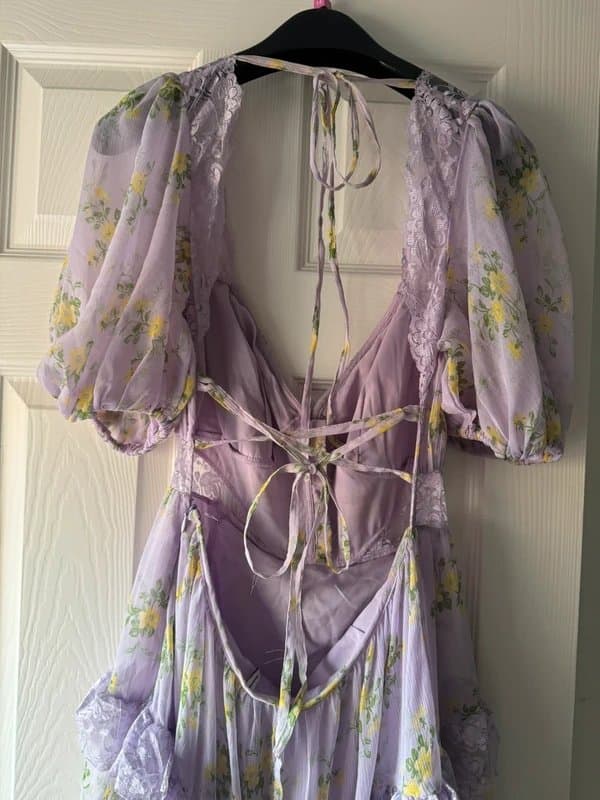 ASOS Design Lilac floral midi dress