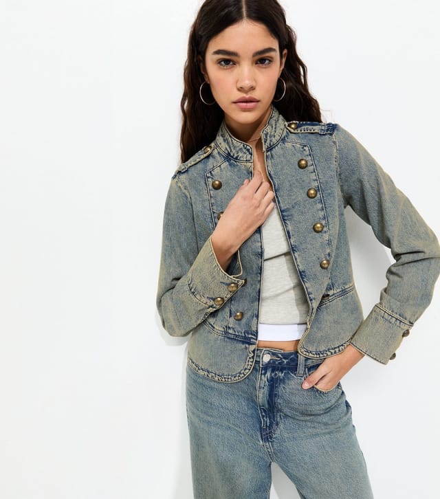New Look Women's Blue Drummer Style Denim Jacket New Look - 2