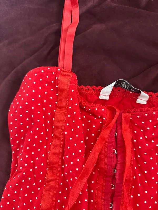 New Look Y2K 00s newlook polka dot corset