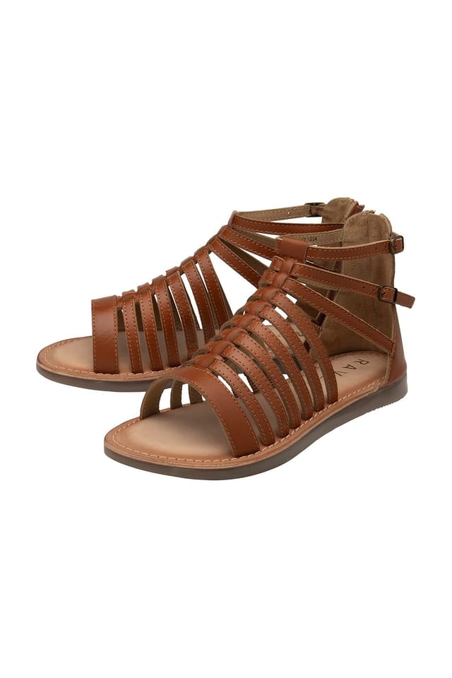 Ravel Ravel Women's 'Etton' Leather Flat Strappy Sandals in Tan - 2