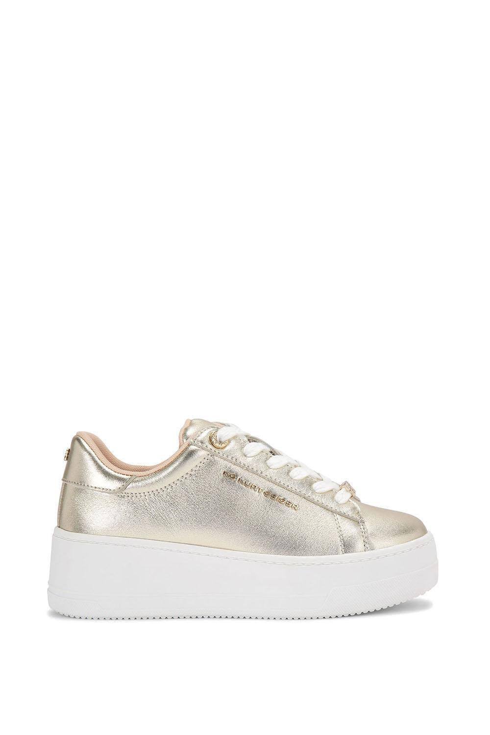 KG Kurt Geiger KG Kurt Geiger Women's 'Lou' Leather Trainers in Gold - 4