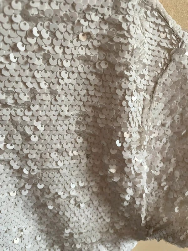 New Look White Sequin T-Shirt Style Top