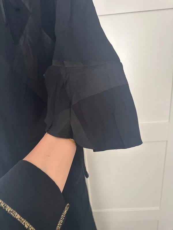 Never Fully Dressed Black Satin Dress