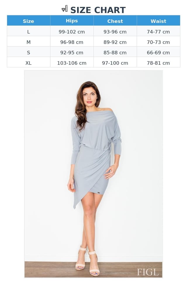 Love Lace Love Lace Women's Sexy Short Knit Dress with Elastic Waist in Grey - 2