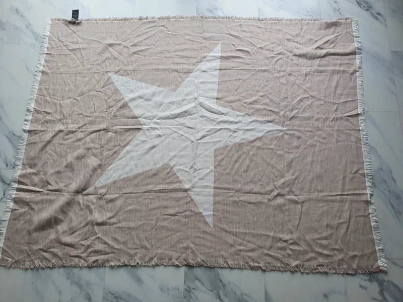 Mint Velvet Mint Velvet New Cozy Neutral Star Print Capsule Wardrobe Layering Blanket Scarf