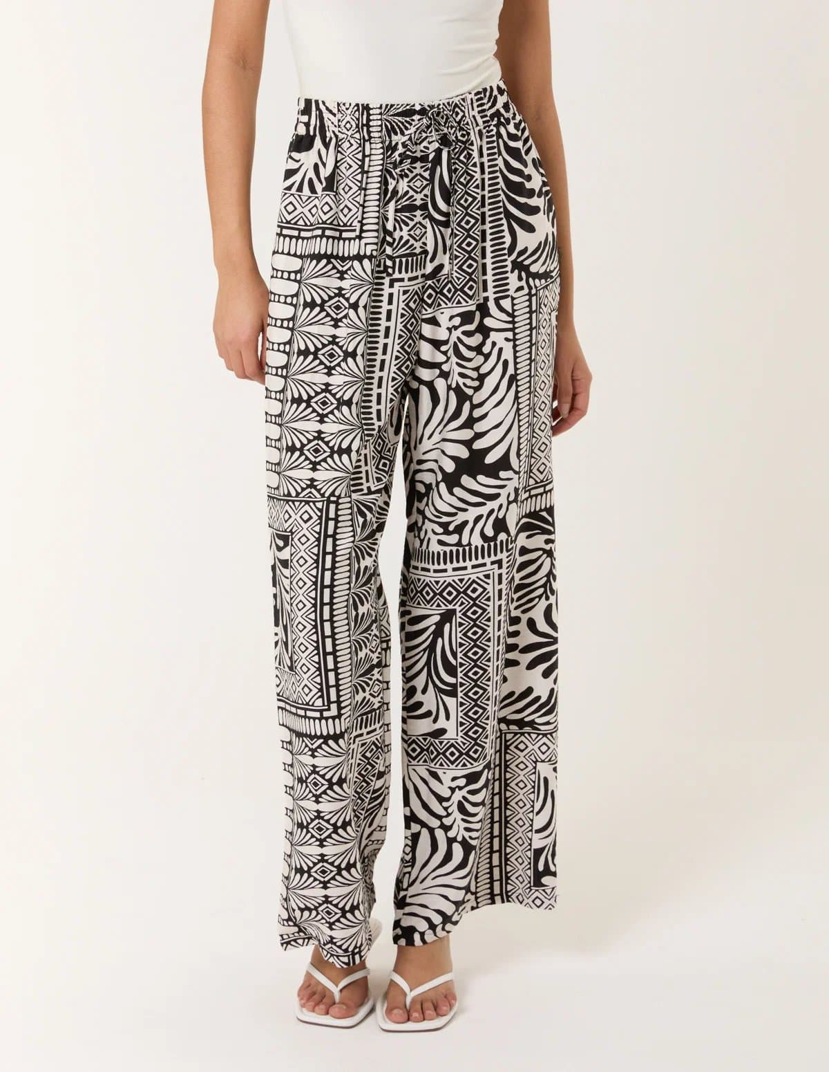 Blue Vanilla Abstract Print Trousers