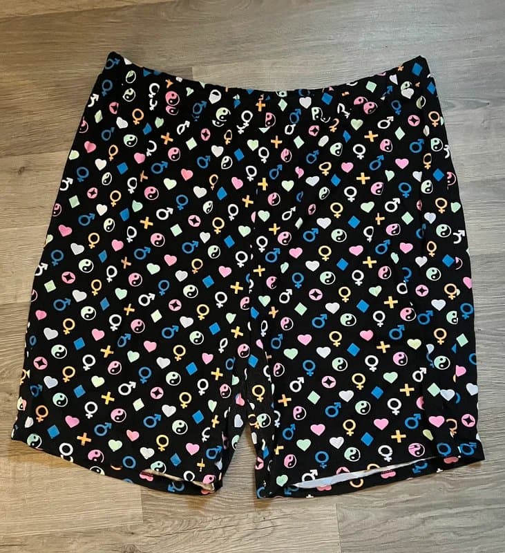 ASOS 80s neon cycle shorts perfect for fancy dress Sz 24 ASOS