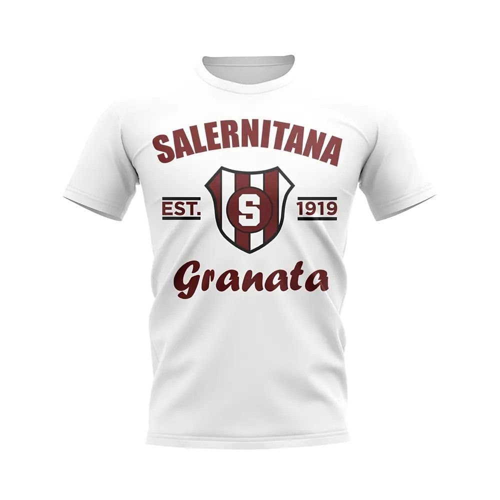 Salernitana Salernitana Men's Personalised Established Football T-Shirt in White