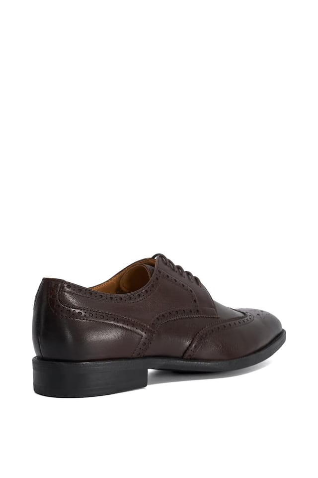 Dune London Dune London Men's Wide Fit 'Sunni' Leather Derbies in Brown - 3