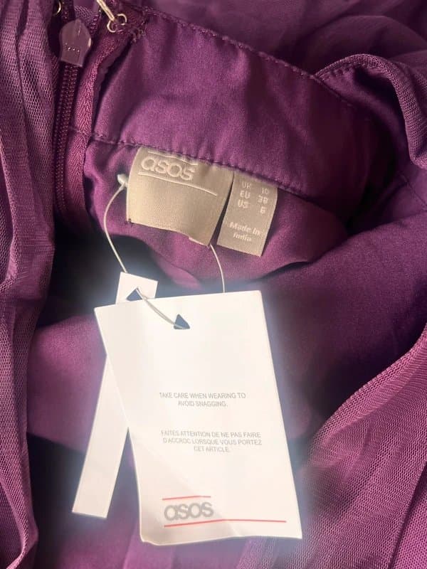 ASOS Purple tulle dress size 10