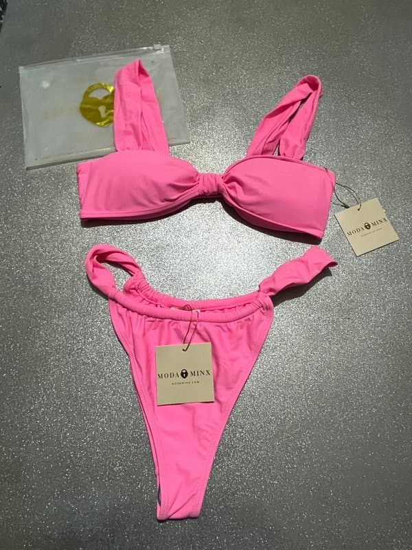 Moda Minx Moda minx candy pink basic bikini 👙 size L