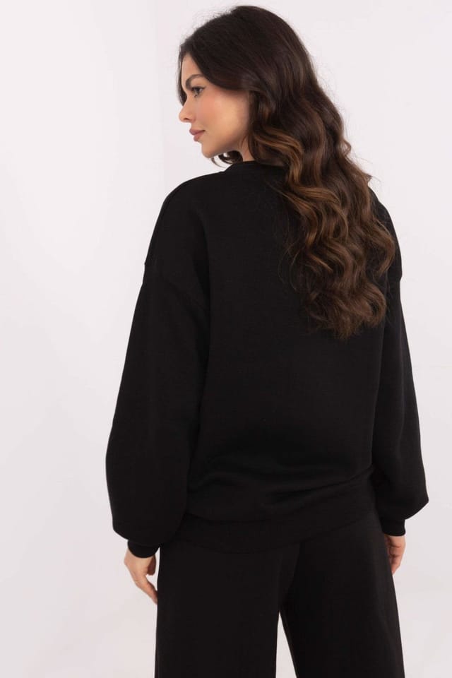 Love Lace Love Lace Women's Cotton Polyester Casual Sweatshirt Insulated in Black - 3