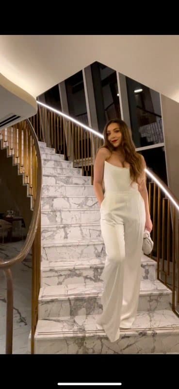 Alex Perry Alex Perry White Jumpsuit