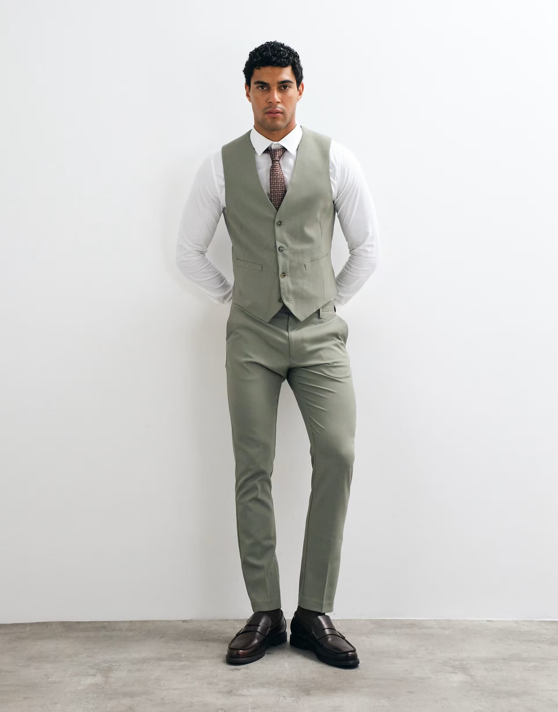 ASOS ASOS DESIGN skinny suit trousers in khaki