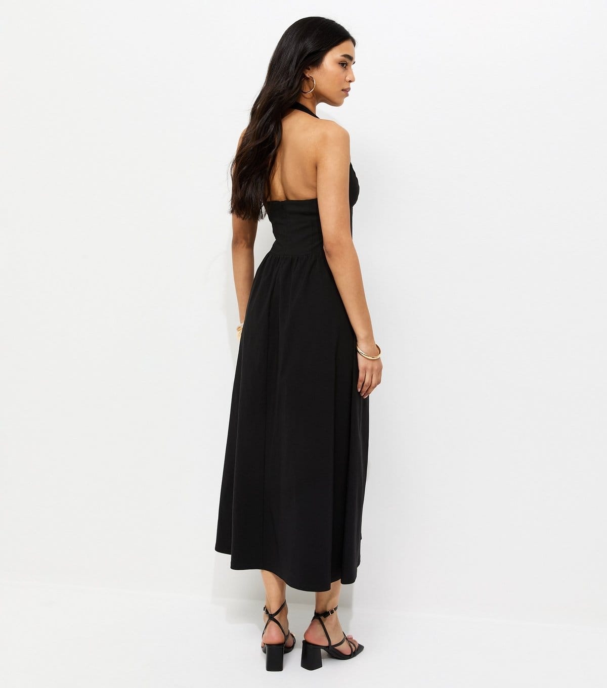 New Look Women's Black Halterneck Midi Dress New Look - 4
