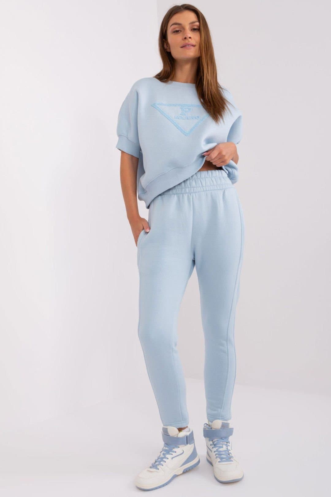Love Lace Love Lace Blue Cotton/Polyester Sweatshirt Set