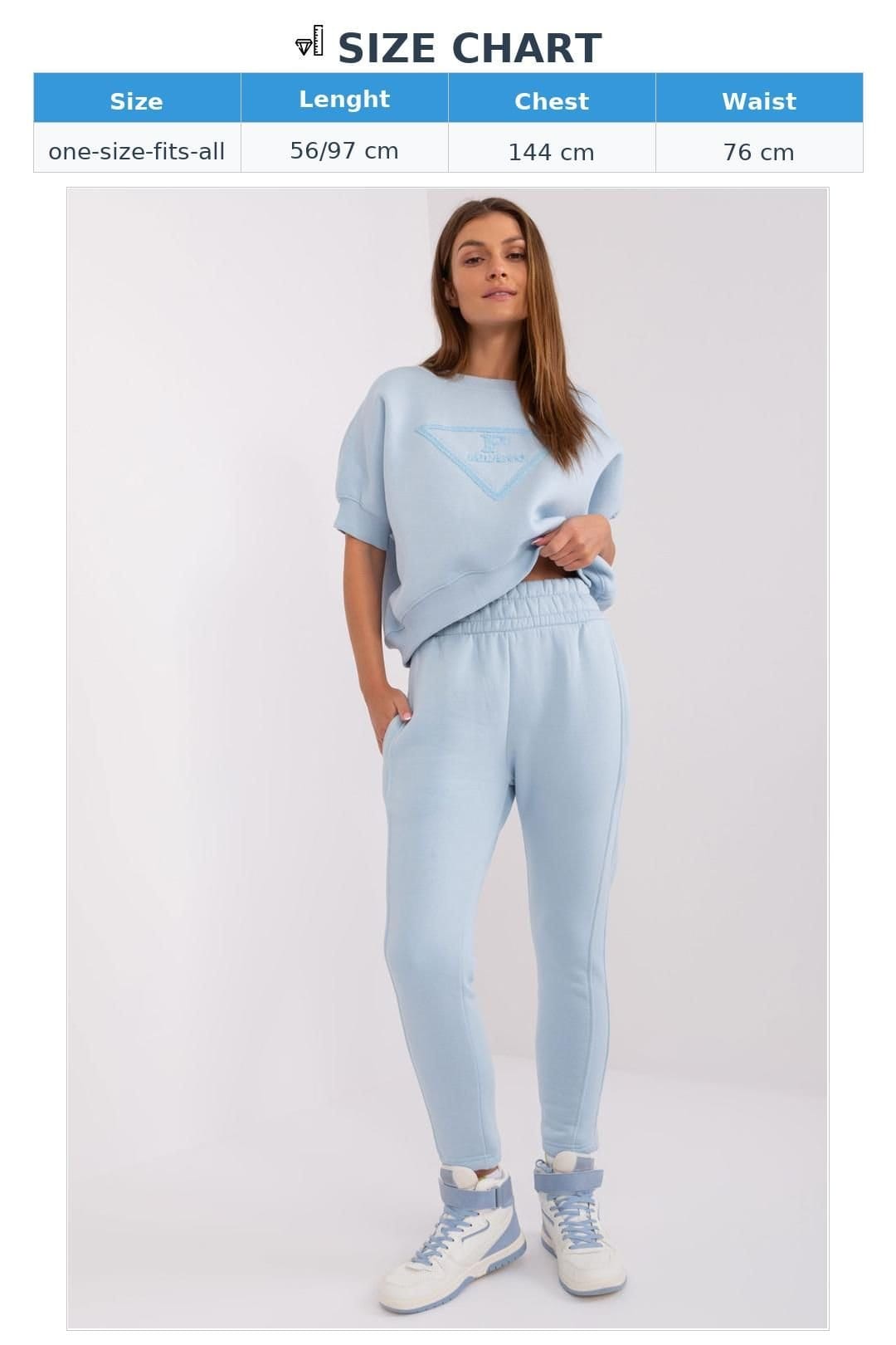 Love Lace Love Lace Women's Insulated Casual Cotton Polyester Sweatshirt Set in Blue - 4