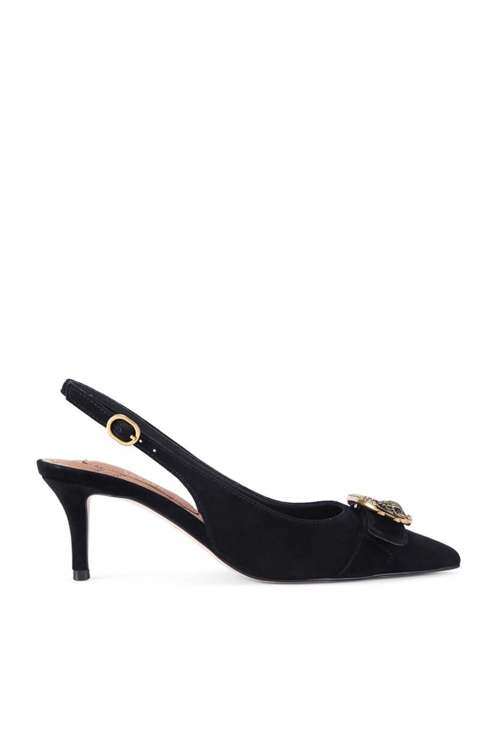 Kurt Geiger London Kurt Geiger London Women's 'Kgl Mayfair Sling Sm Egl' Suede Heels in Black - 1