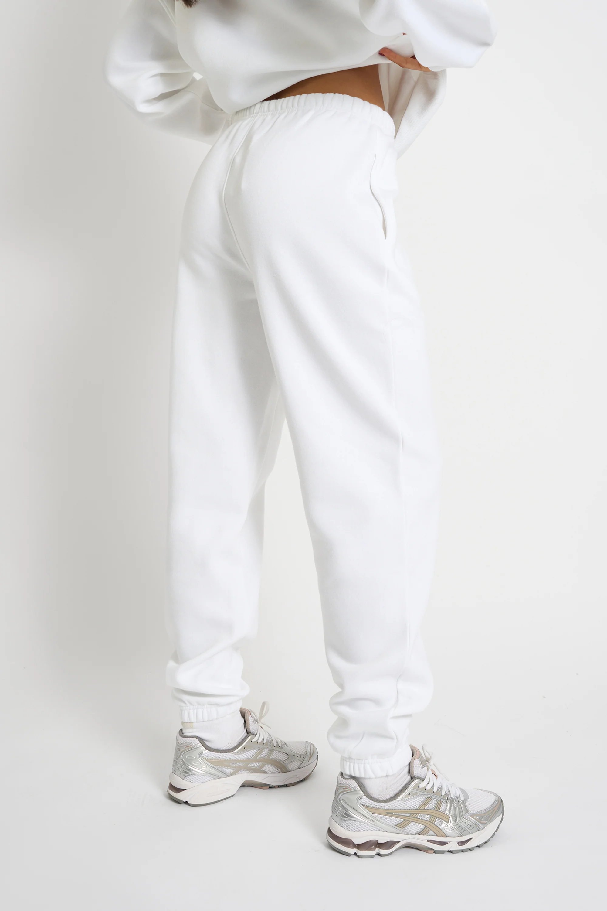Kaiia Kaiia Logo Cuffed Joggers Cream - 3