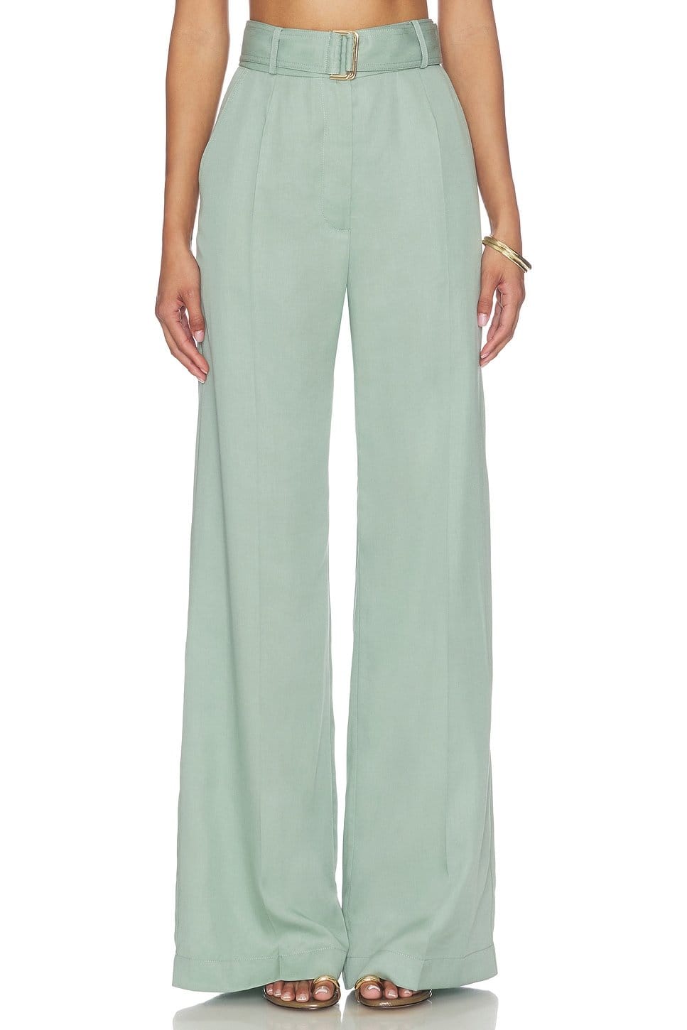 Revolve Dusty Tea Belted Wide Leg Trousers