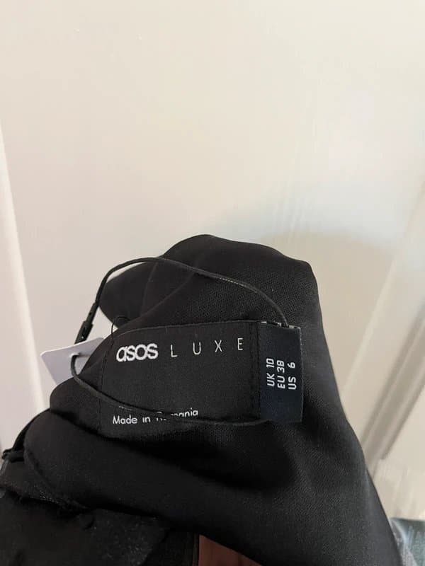 ASOS Sold out ASOS luxe waistcoat bustier top with oversized bow train at back