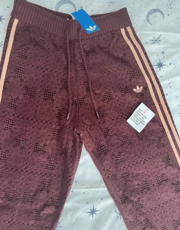 Adidas Adidas originals crochet knitted trousers