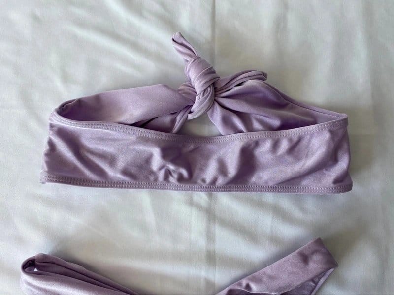 SHEIN Lilac Knot Bandeau Bikini Set