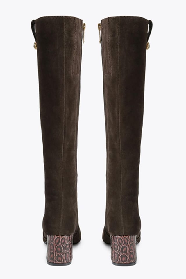 Kurt Geiger London Kurt Geiger London Women's 'Chelsea Trim Knee Boot' Suede Boots in Brown - 3