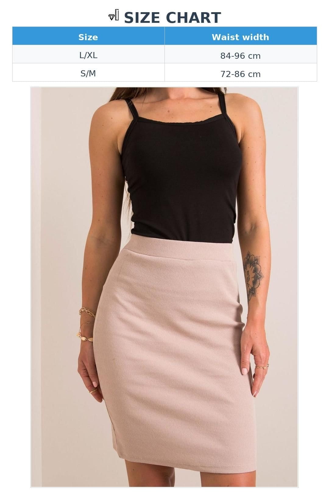Love Lace Love Lace Women's Cotton Skirt Without Clasp for Everyday Wear in Beige - 4