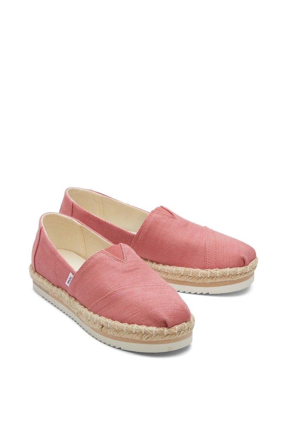 TOMS TOMS Women's Alpargata Platform Rope' Slip On Shoes in Pink - 2