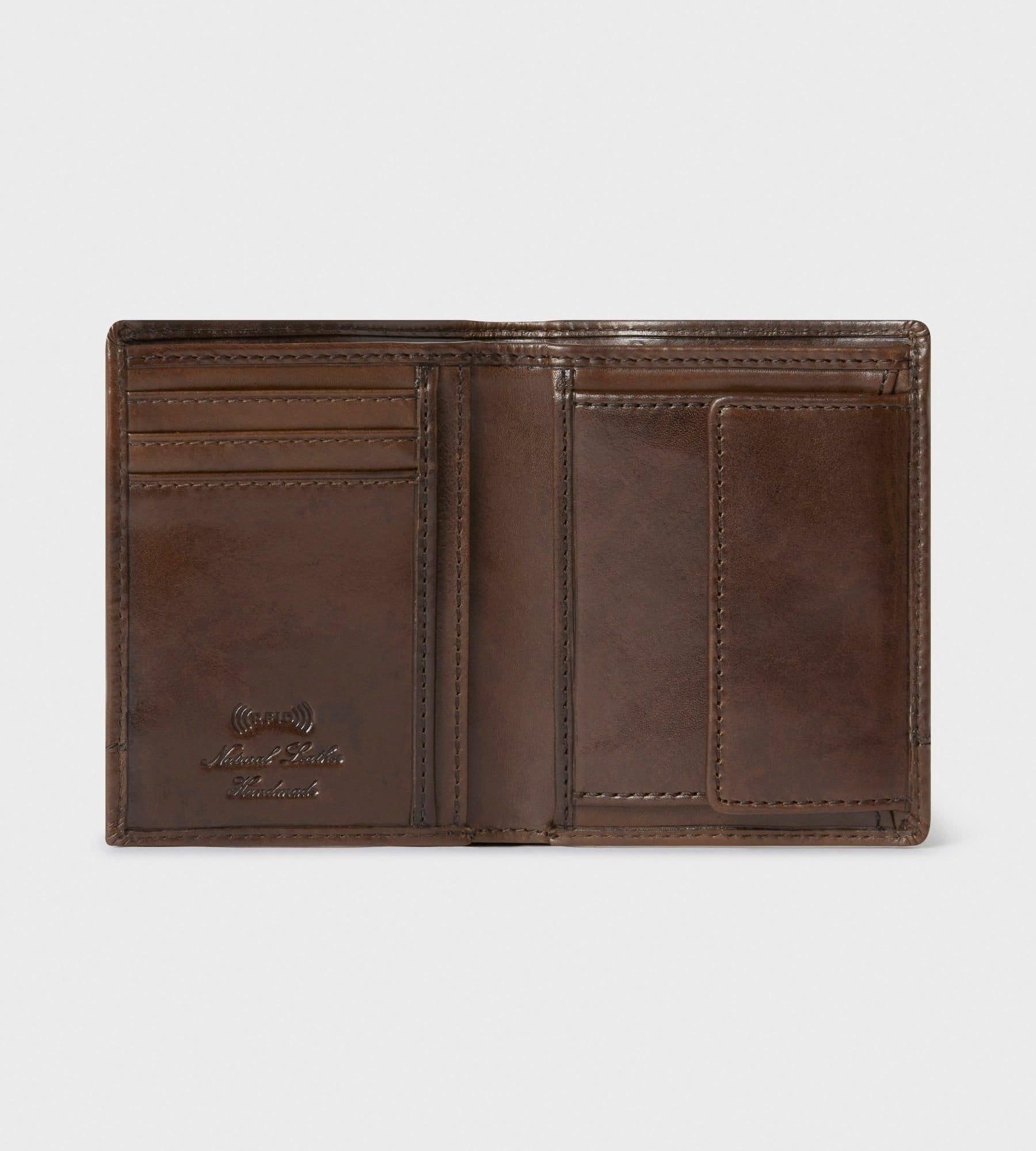 OSPREY LONDON OSPREY LONDON Men's The London Leather Wallet with Coin Pocket in Brown - 4